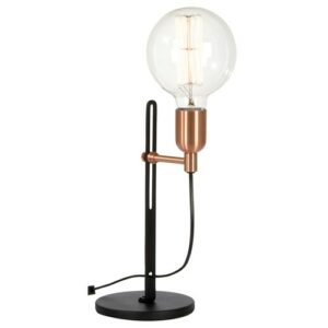 Regal bordlampa sv.str./ koppar H300 E27