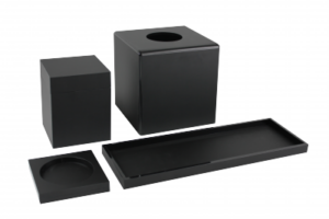 Sanitets boxar svart vinyl