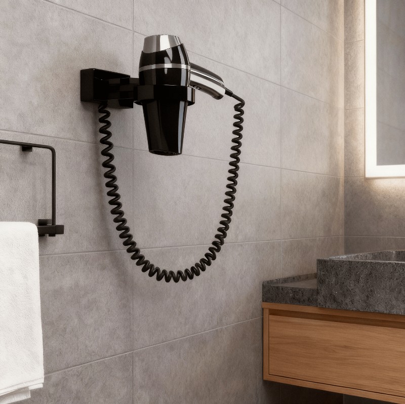 Hårtork Clipper black + stöd - Bild 2