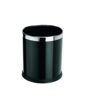 Papperskorg 22cm i diameter avtagbar silver ring.
