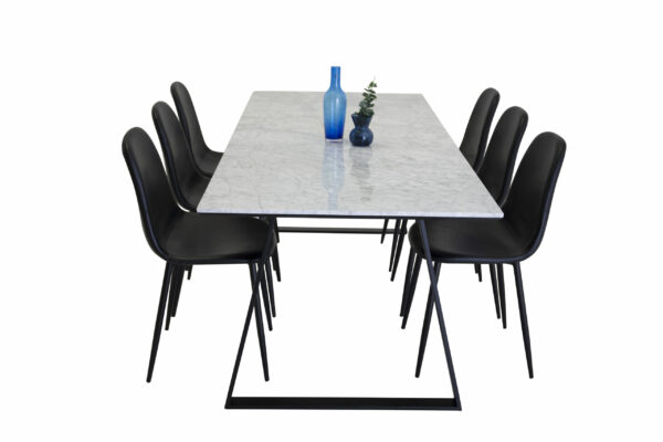 Design Estelle Matbord vit marmor - Bild 2