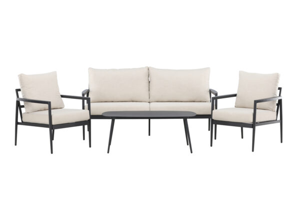 Taromina Lounge Set Svart Svart